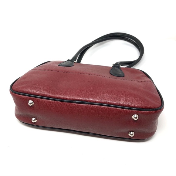 FURLA brick red bowler bag, vintage, made in Italy - Picture 3 of 8